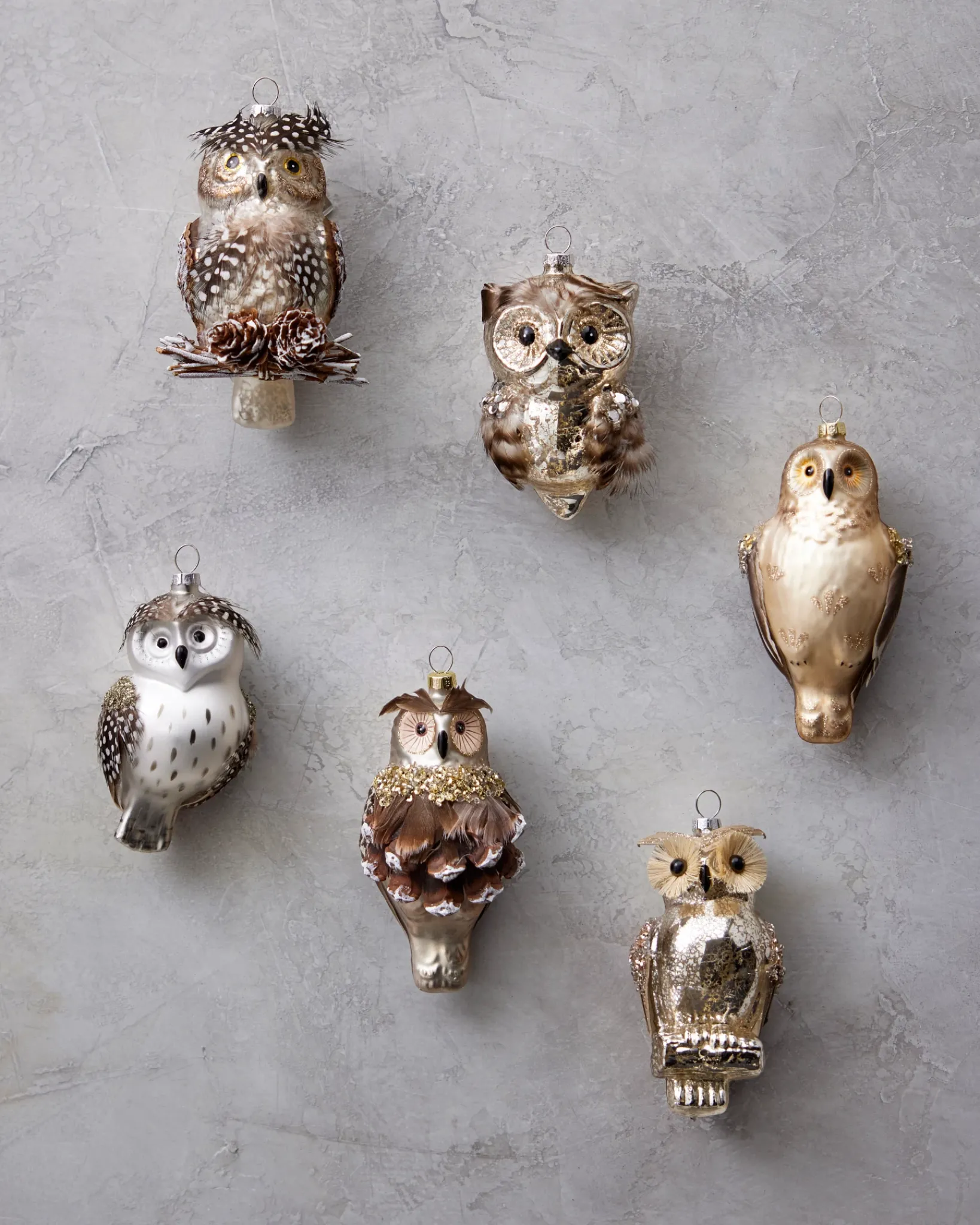 Online Woodland Glass Ornament Collection Ornaments